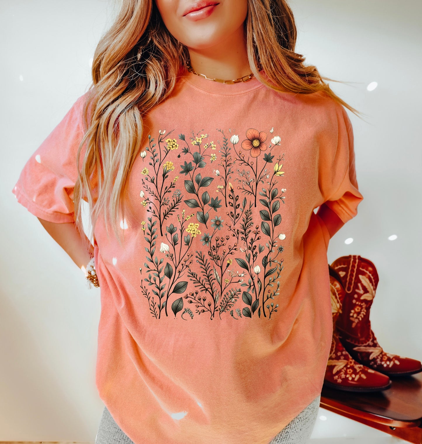 Witchy Floral Wildflowers Shirt Garden Lover Shirt Flower Lover Shirt Wild Flowers Shirt Floral Shirt