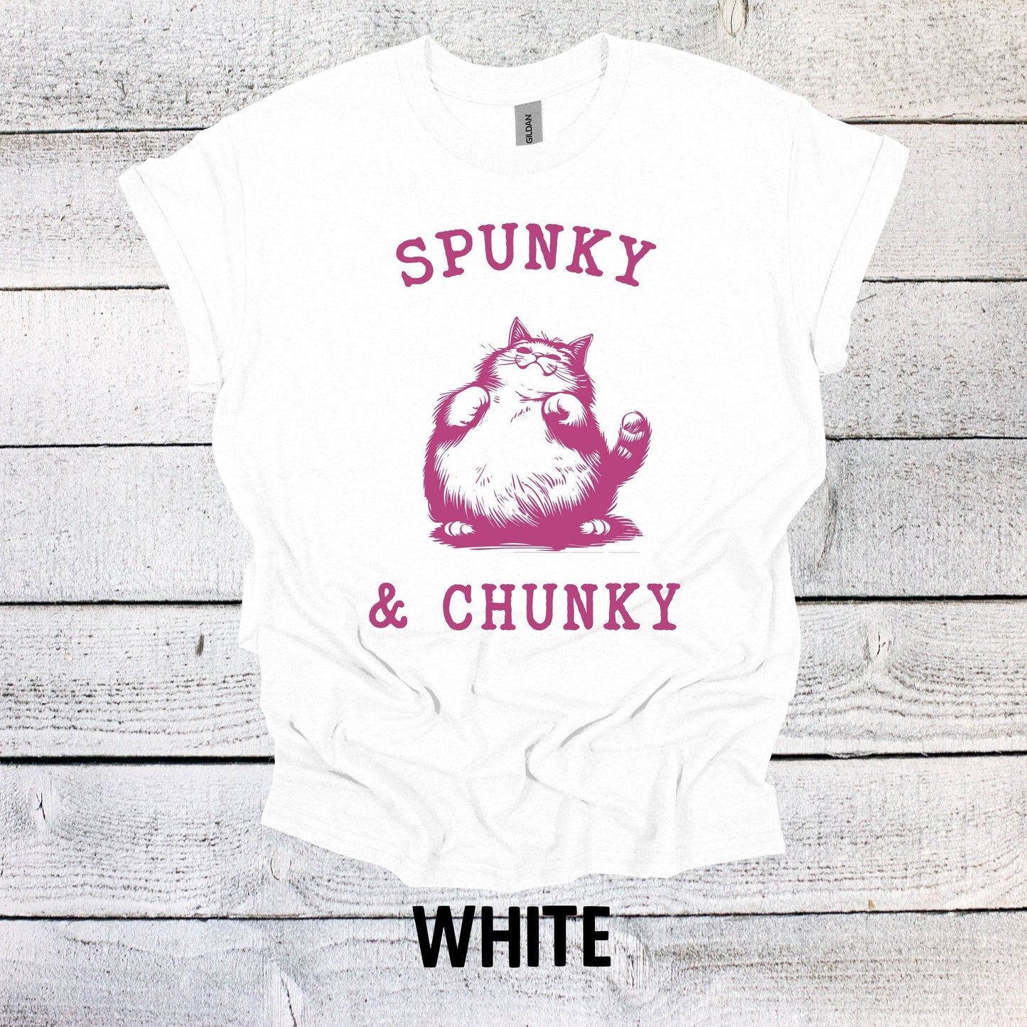 Spunky and Chunky Shirt, Cat Graphic Shirt, Vintage Funny Shirt Nostalgia Shirt Cotton Shirt Minimalist Shirt