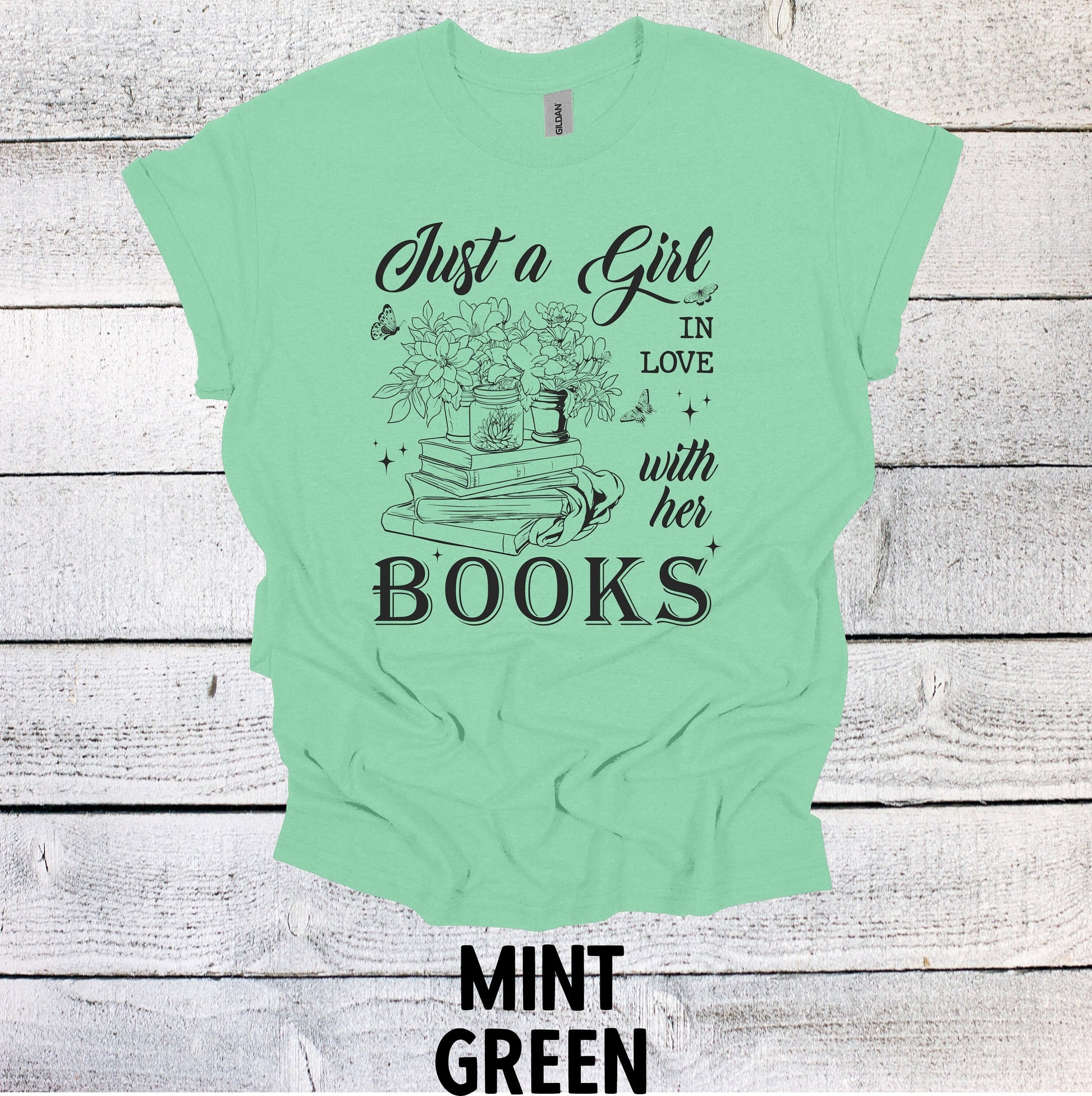 Floral Shirt for Book Lovers: Just a Girl In Love With her Books