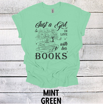 Floral Shirt for Book Lovers: Just a Girl In Love With her Books