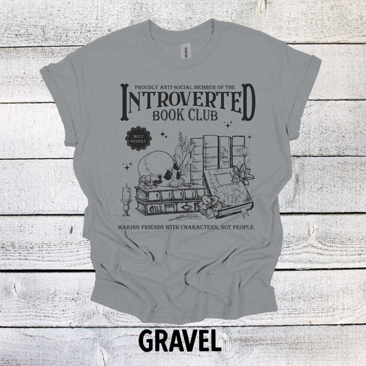 Introverted Book Club Tee - Funny Reading Shirt for Introverts