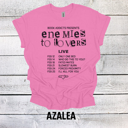 Bookworm Chic: Enemies to Lovers Graphic Tee - Great for Any Book Club