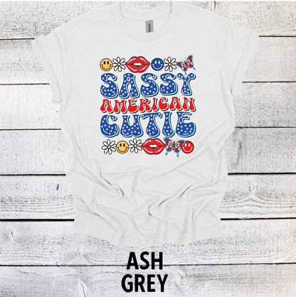 Sassy American Cutie Shirt - Red White and Blue Patriotic Top