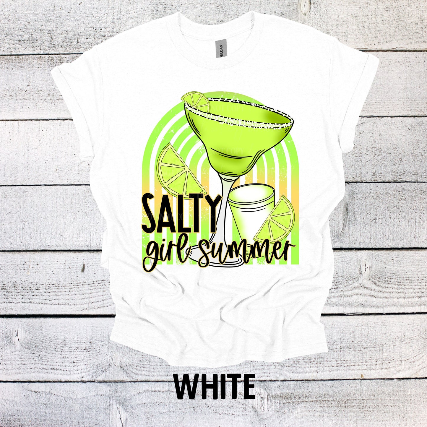 Salty Girl Summer Margarita Graphic Tee - Retro Nature Lover Shirt - Trendy Bug Print Top for Nature Enthusiasts
