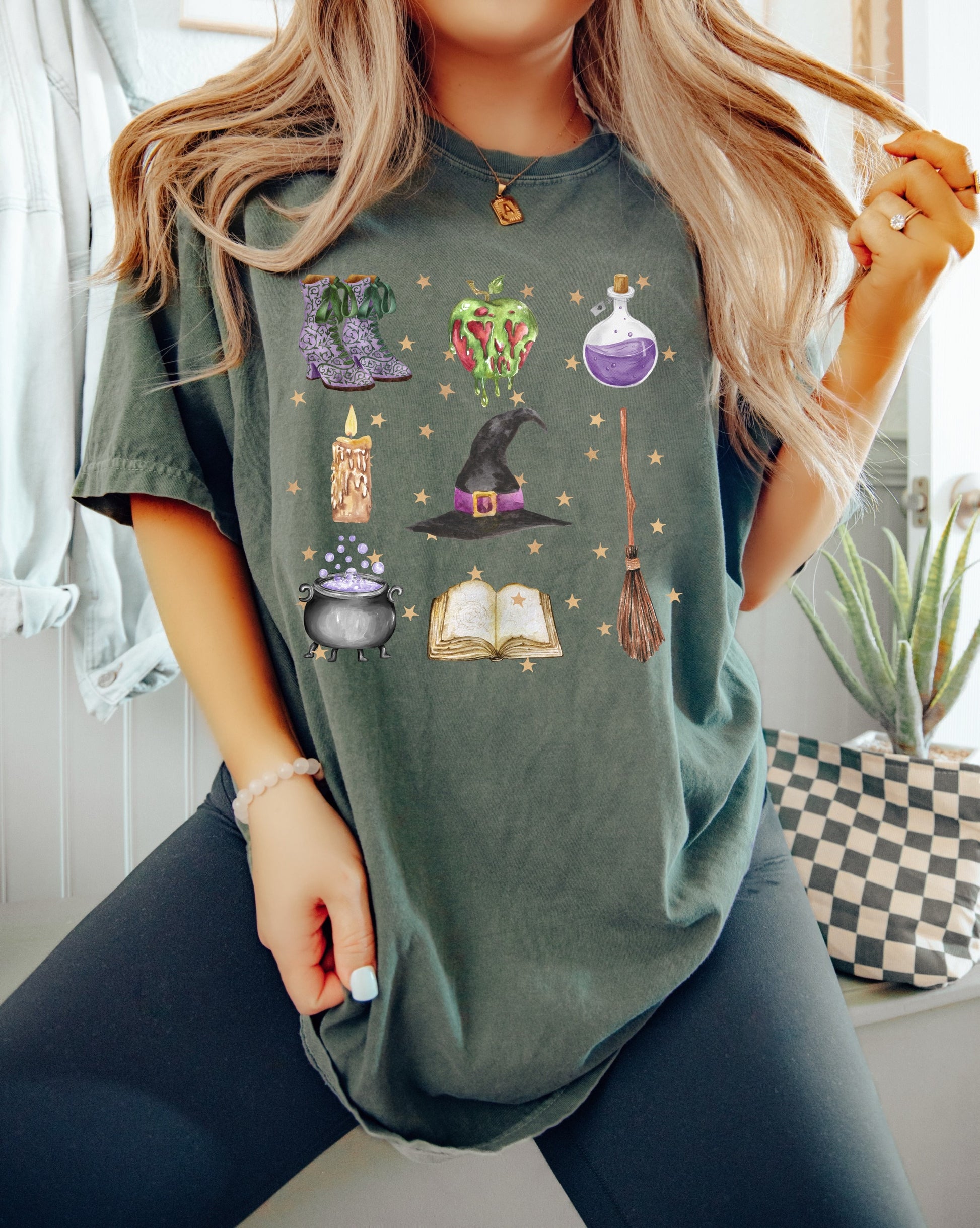 Witch Collage Halloween Shirt, Coquette Bow Halloween Shirt, Halloween Shirts, Spooky Season Shirt,