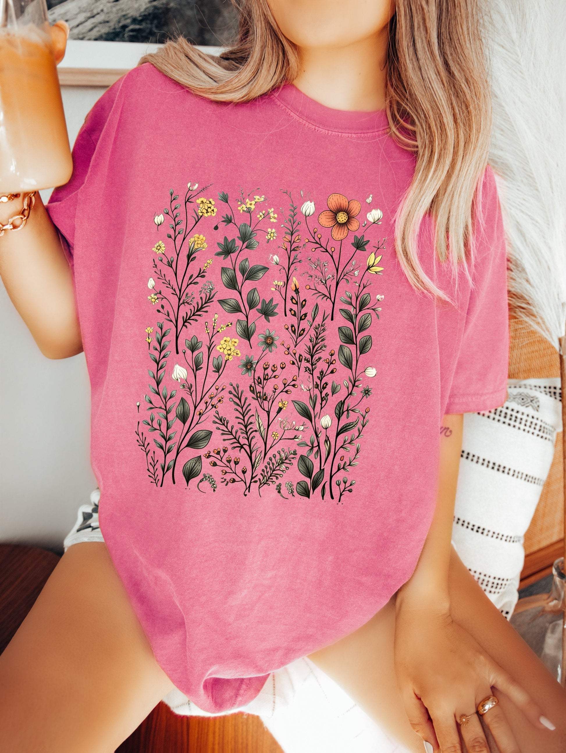 Witchy Floral Wildflowers Shirt Garden Lover Shirt Flower Lover Shirt Wild Flowers Shirt Floral Shirt