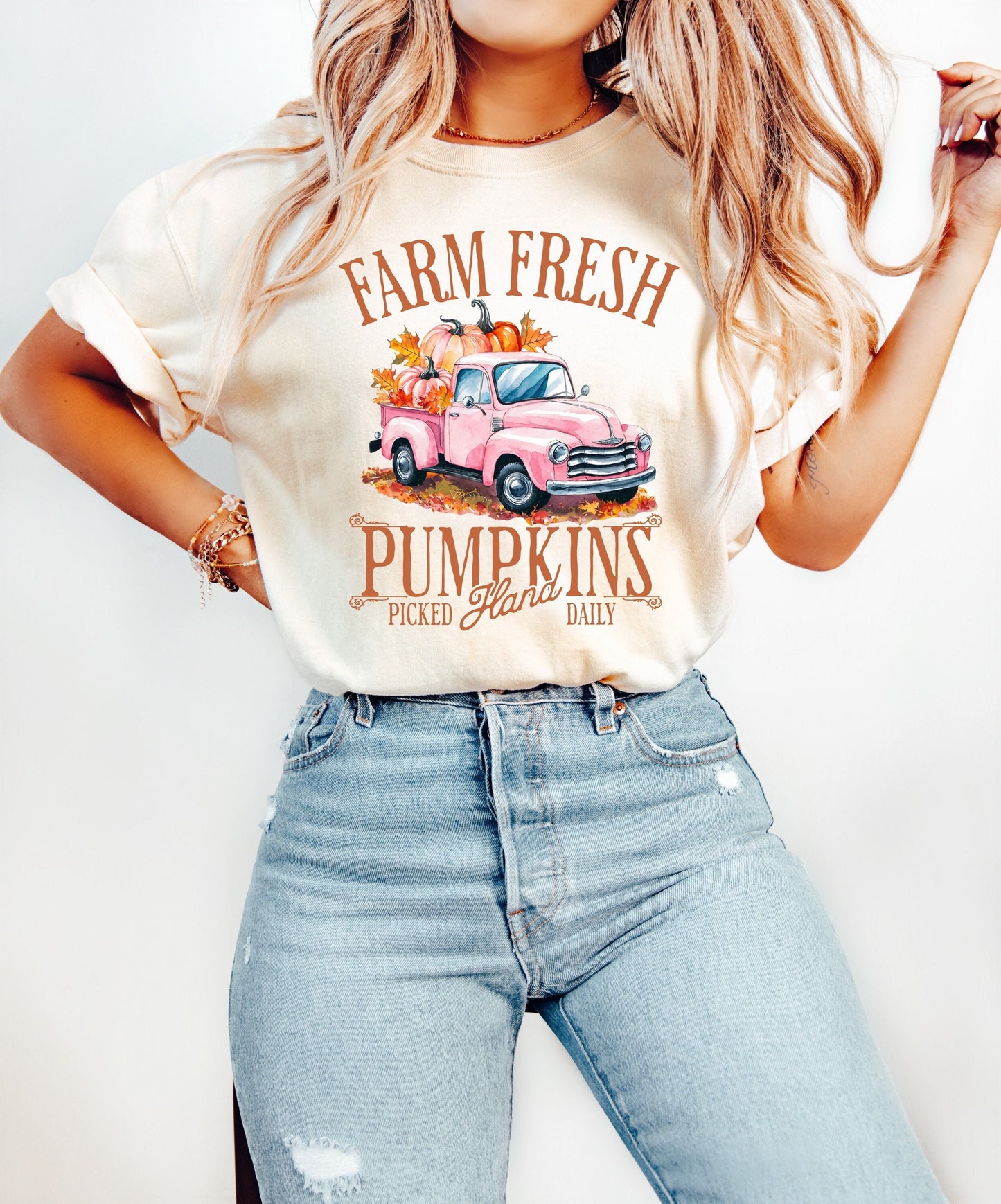 Farm Fresh Pumpkins Autumn Fall T-Shirt, Fall Shirts,Fall Season, Fall Nights Shirt, Autumn Nights Shirt