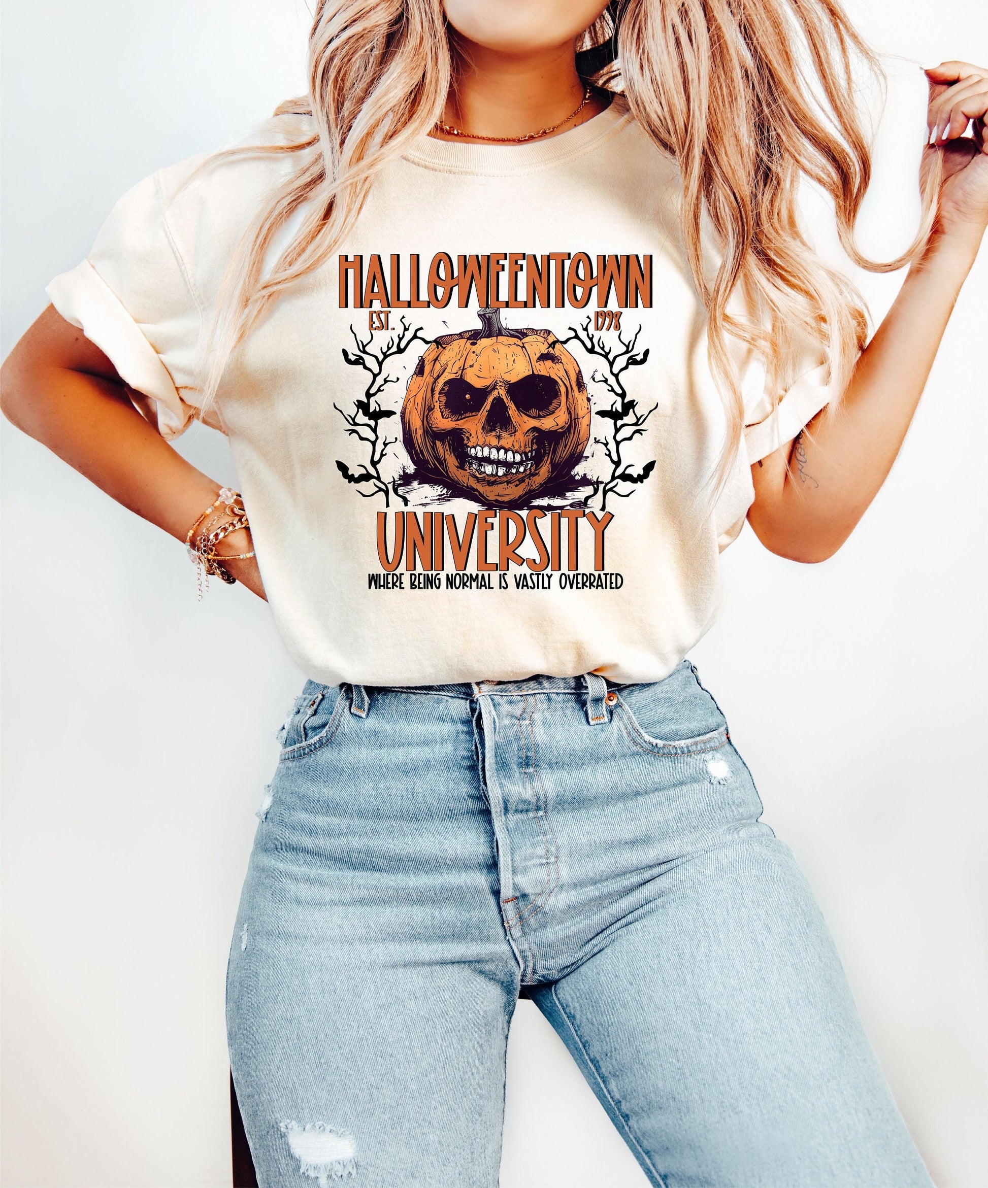 Halloween Pumpkin Shirt, Spooky Halloween T-Shirt, Halloween Shirts, Creepy Halloween Shirts, Spooky Season Shirt, Coquette Top