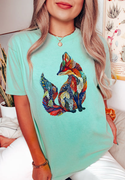Forest Fox Shirt, Nature Lover, Outdoor Fun, Forest Wanderer, Wildlife Theme, Nature Inspired Shirt, Cozy Shirt, Whimsical Tee