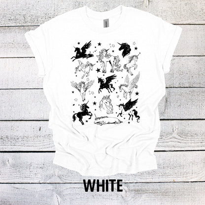 Unicorns Collage Shirt Funny Graphic T-Shirt Dinosaur Shirt Funny Saying Shirt Funny Gifts