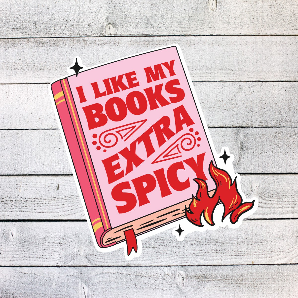 I Like my Books Extra Spicy Book Sticker