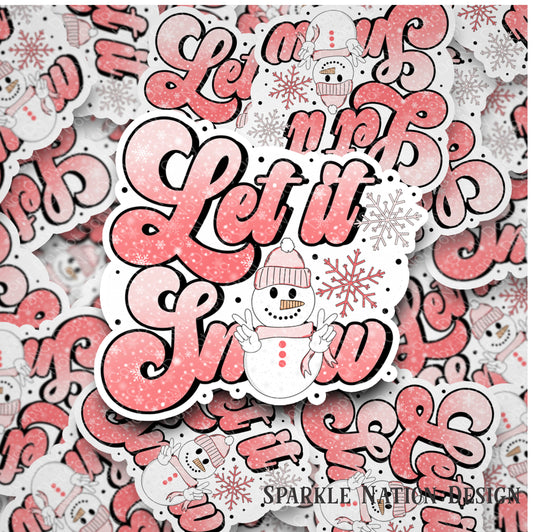 Let it Snow Christmas Sticker
