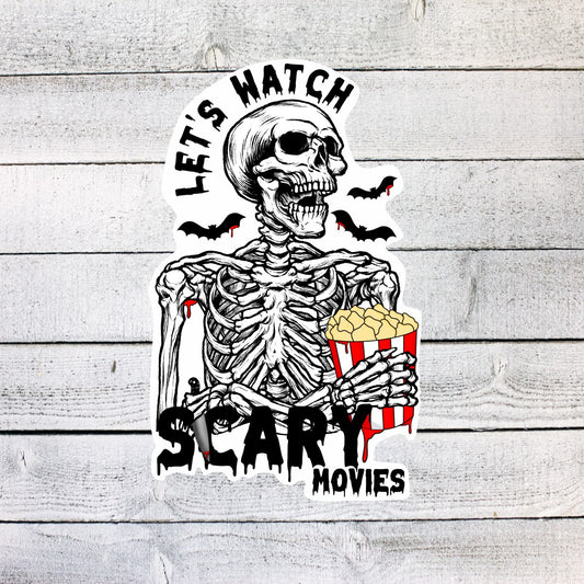 Let's Watch Scary Movies Sticker