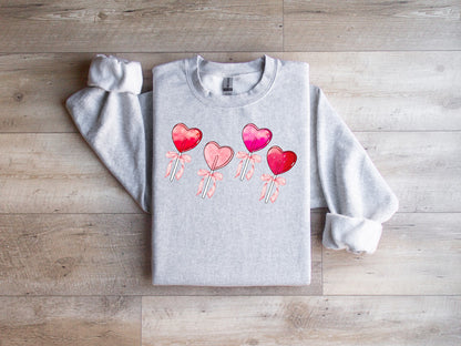 Coquette Lollipop Hearts Sweatshirt