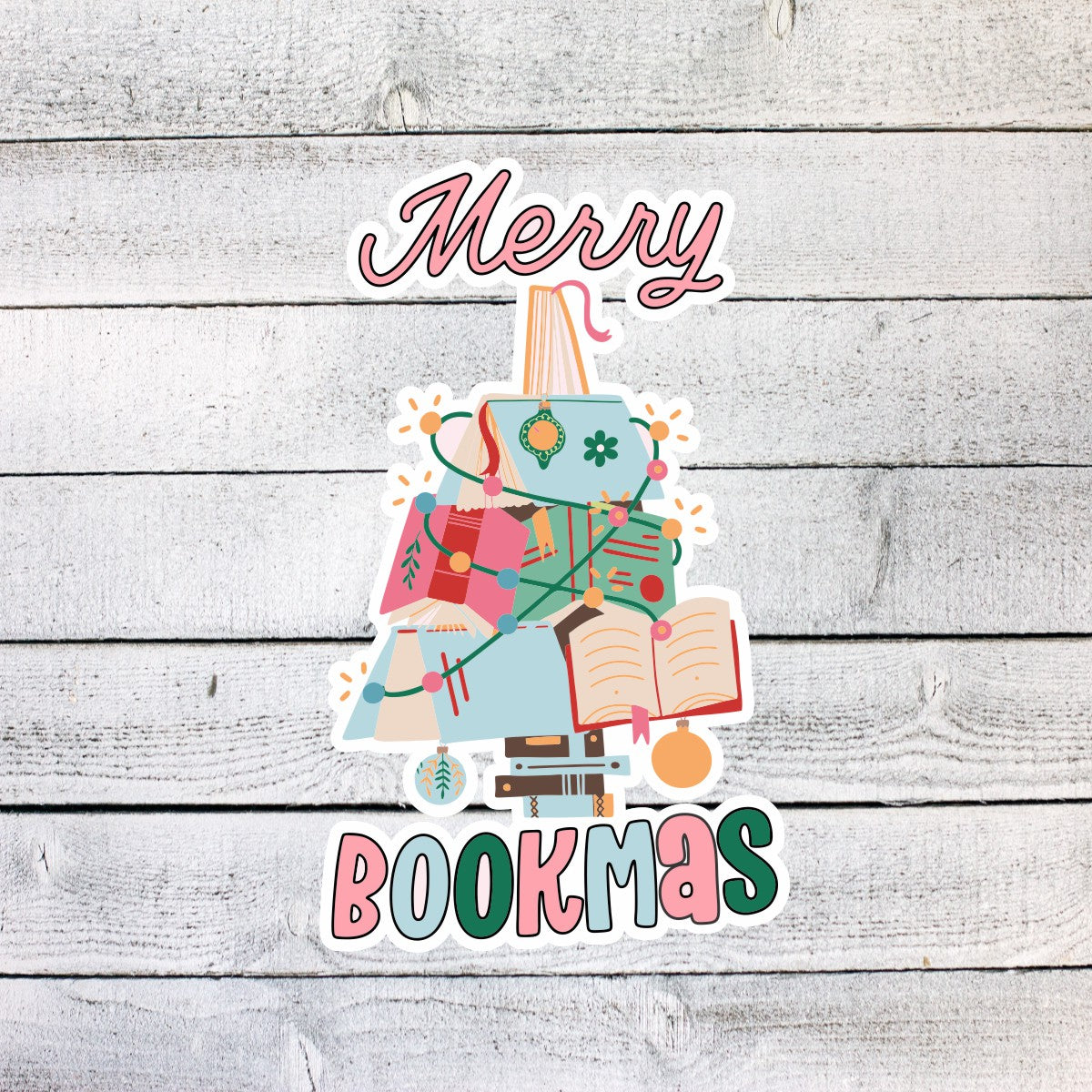 Merry Bookmas Book Sticker