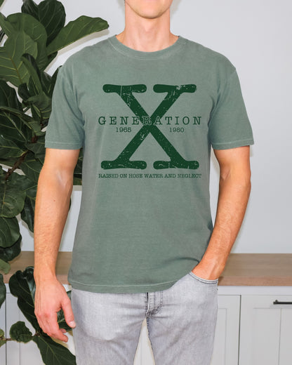 Generation X  Men's Colors T-Shirt Raised on Hose Water and Neglect