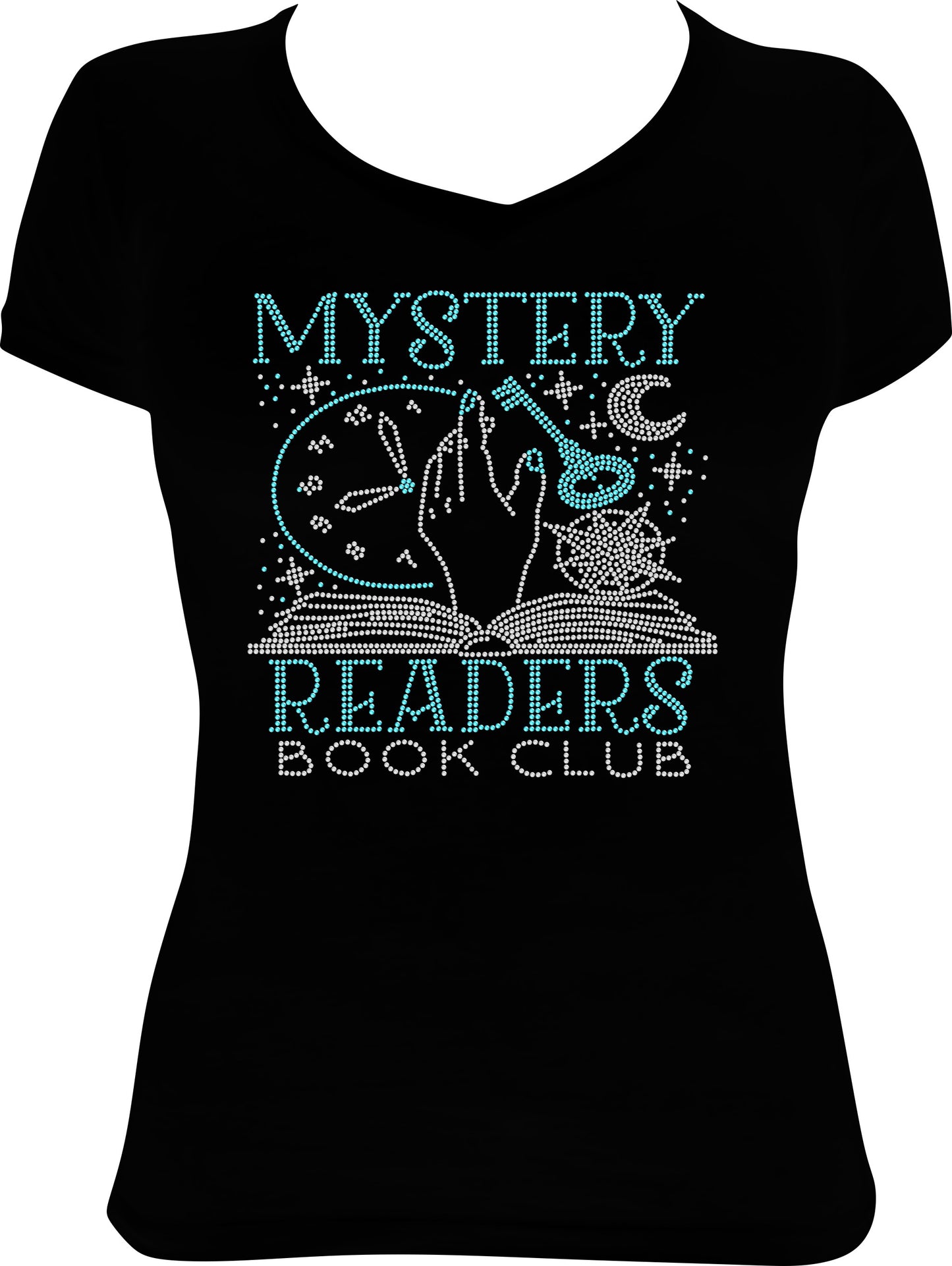 Mystery Readers Book Club Rhinestone Shirt