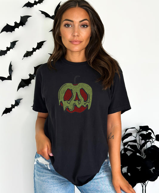 Poison Apple Halloween Rhinestone Shirt