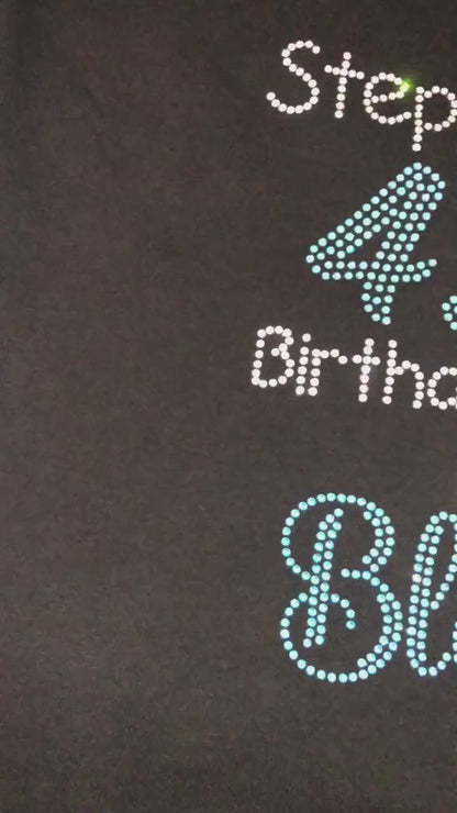 Stepping into my 42nd Birthday Blessed Shoes Rhinestone Shirt