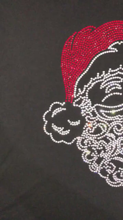 Santa Swirl Rhinestone Shirt