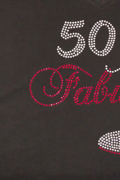 50 and Fabulous Shoe Rhinestone Shirt