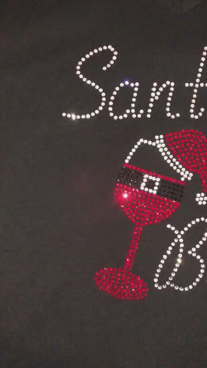 Santa Baby Wine Rhinestone Shirt