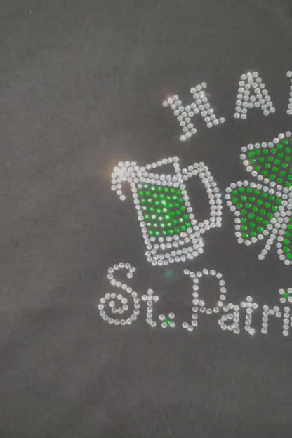 Happy St. Patrick's Day Rhinestone Shirt