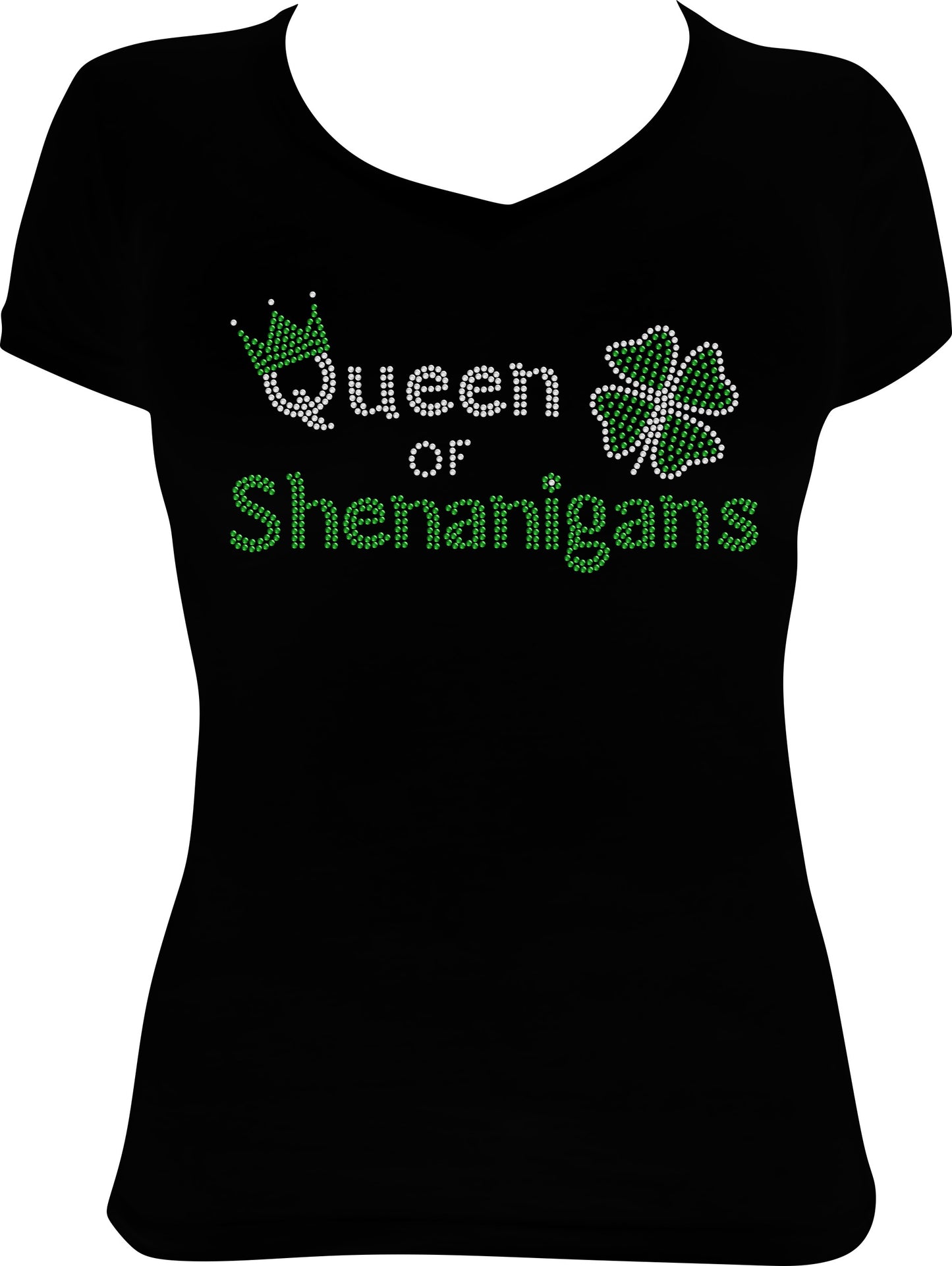 Queen of Shenanigans St. Patrick's Day Rhinestone Shirt