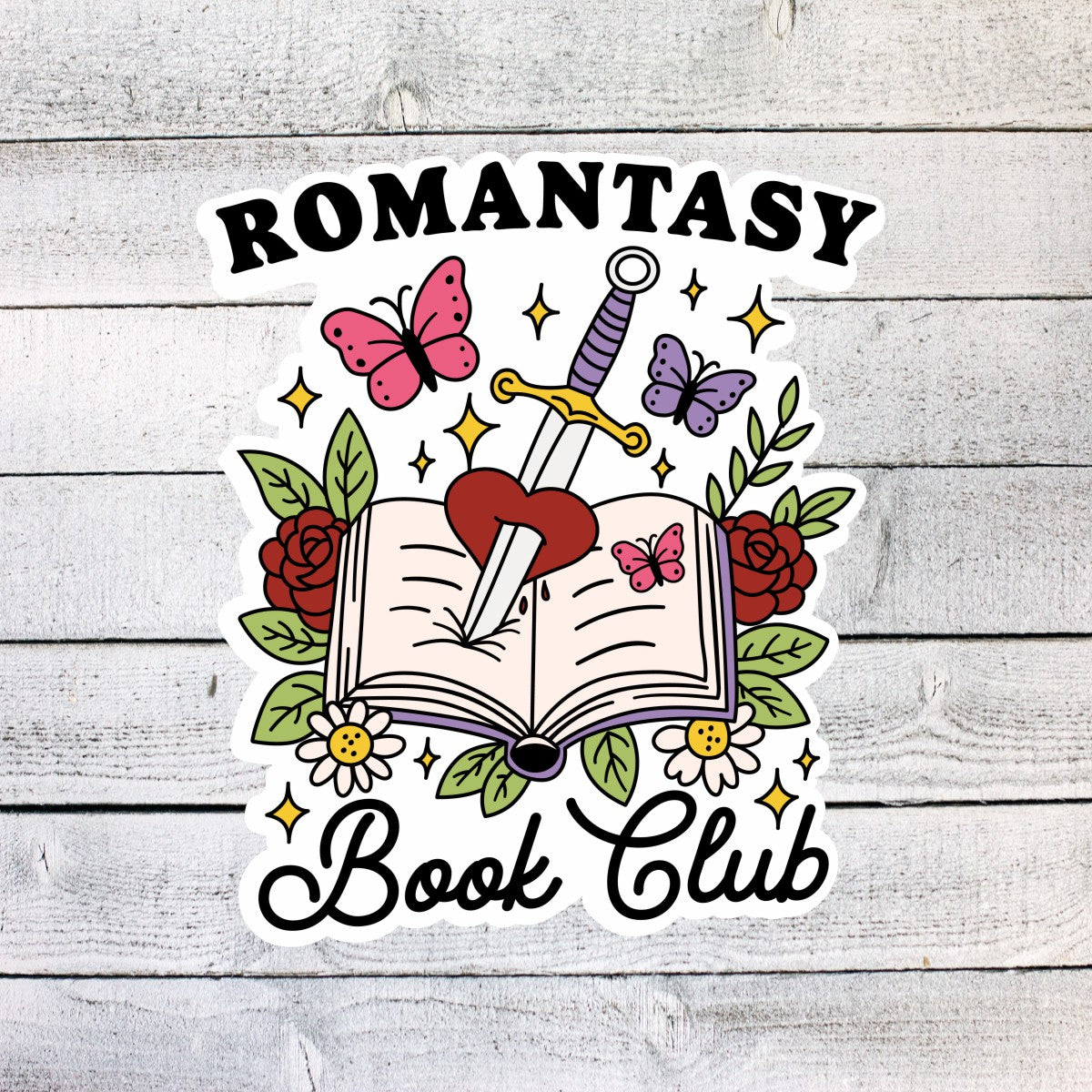 Romantasy Book Club Book Lover Sticker
