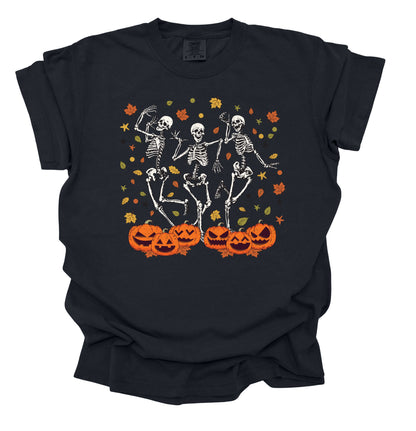 Skeleton Trio Fall Halloween Tshirt