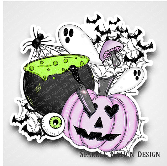 Spooky Mash Up Halloween Sticker