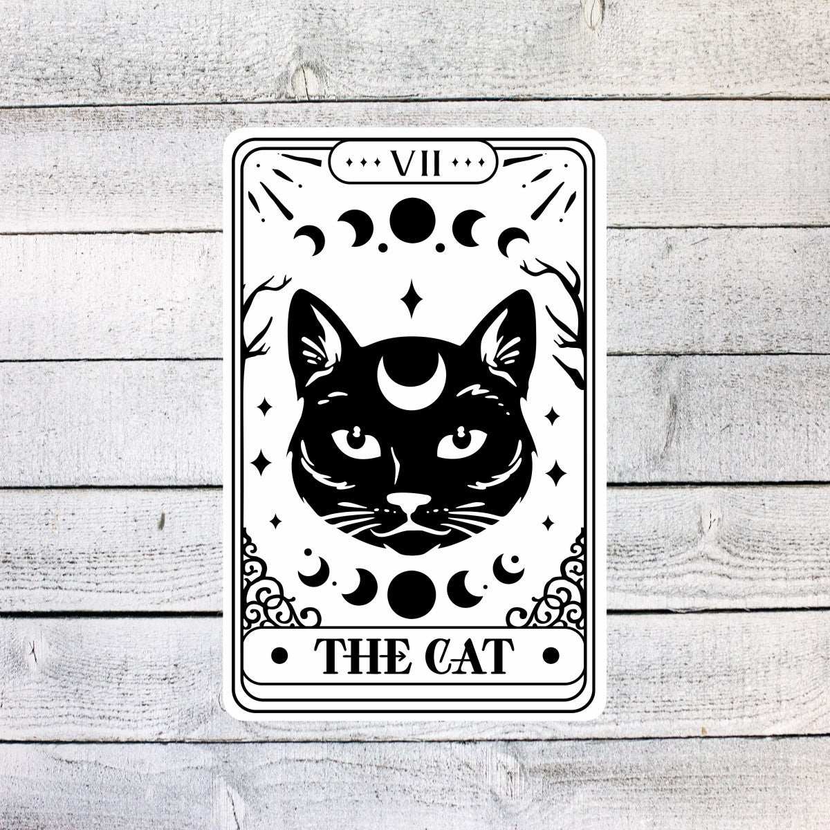The Cat Face Tarot Card Sticker