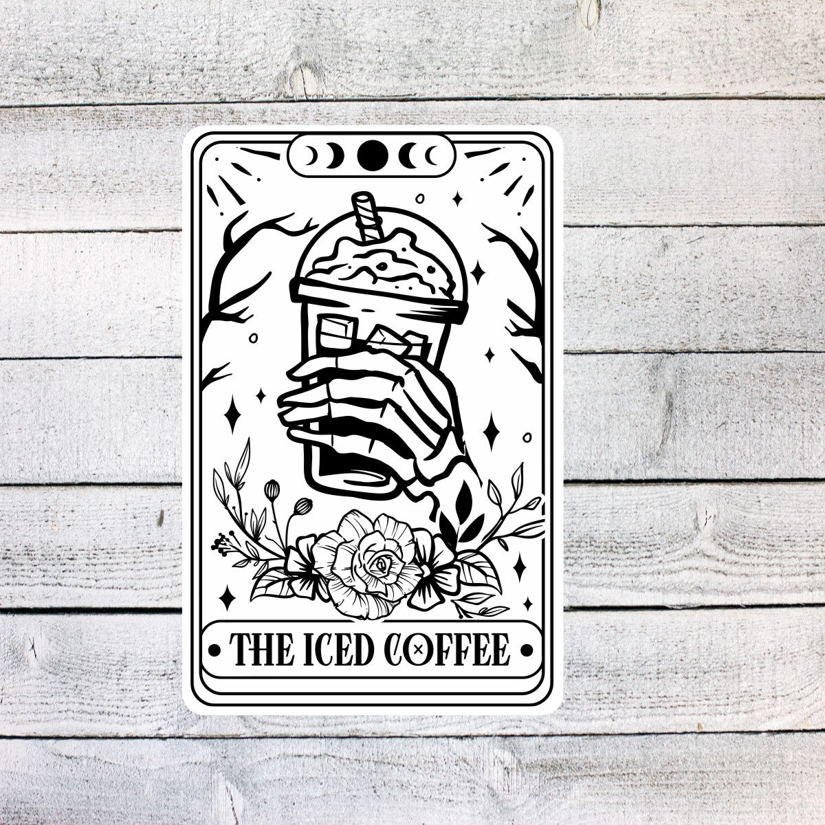 The Iced Coffee Tarot Card Sticker