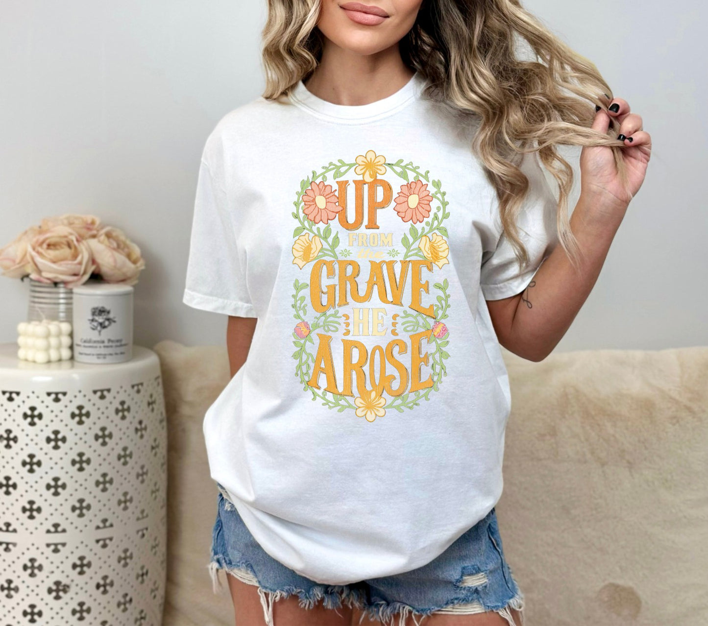 Up From the Grave He Arose Christian Easter Shirt