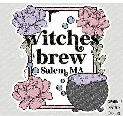 Witches Brew Salem, MA Halloween Sticker