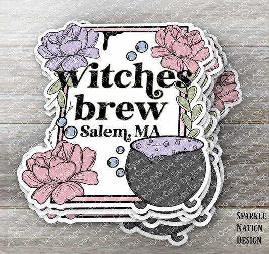 Witches Brew Salem, MA Halloween Sticker