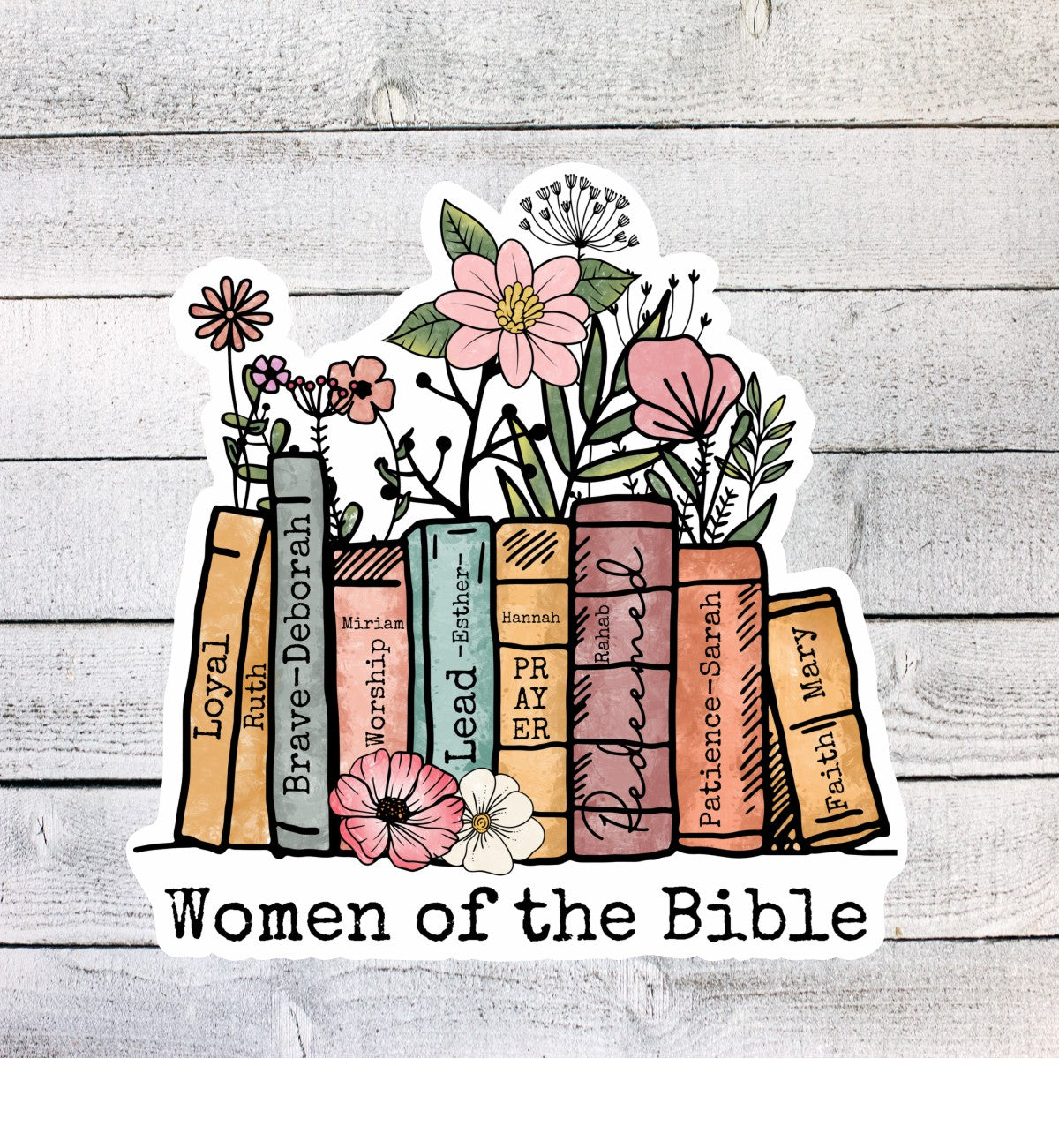 Women of the Bible Floral Sticker